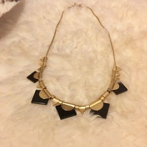 Madewell Black Chevron, Gold Tone Necklace